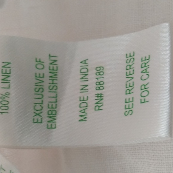 Lilly Pulitzer Linen Top Sz.M Couple Flaws (X-55 CRATE) - Picture 10 of 11